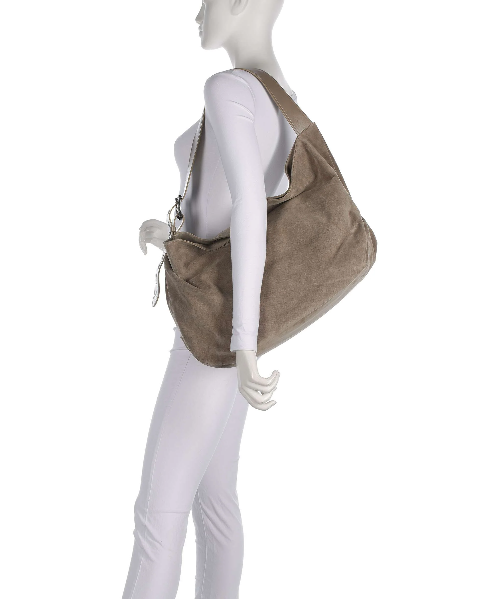 Vivienne Westwood Maxime Suede Large Hobo bag stone - Image 3