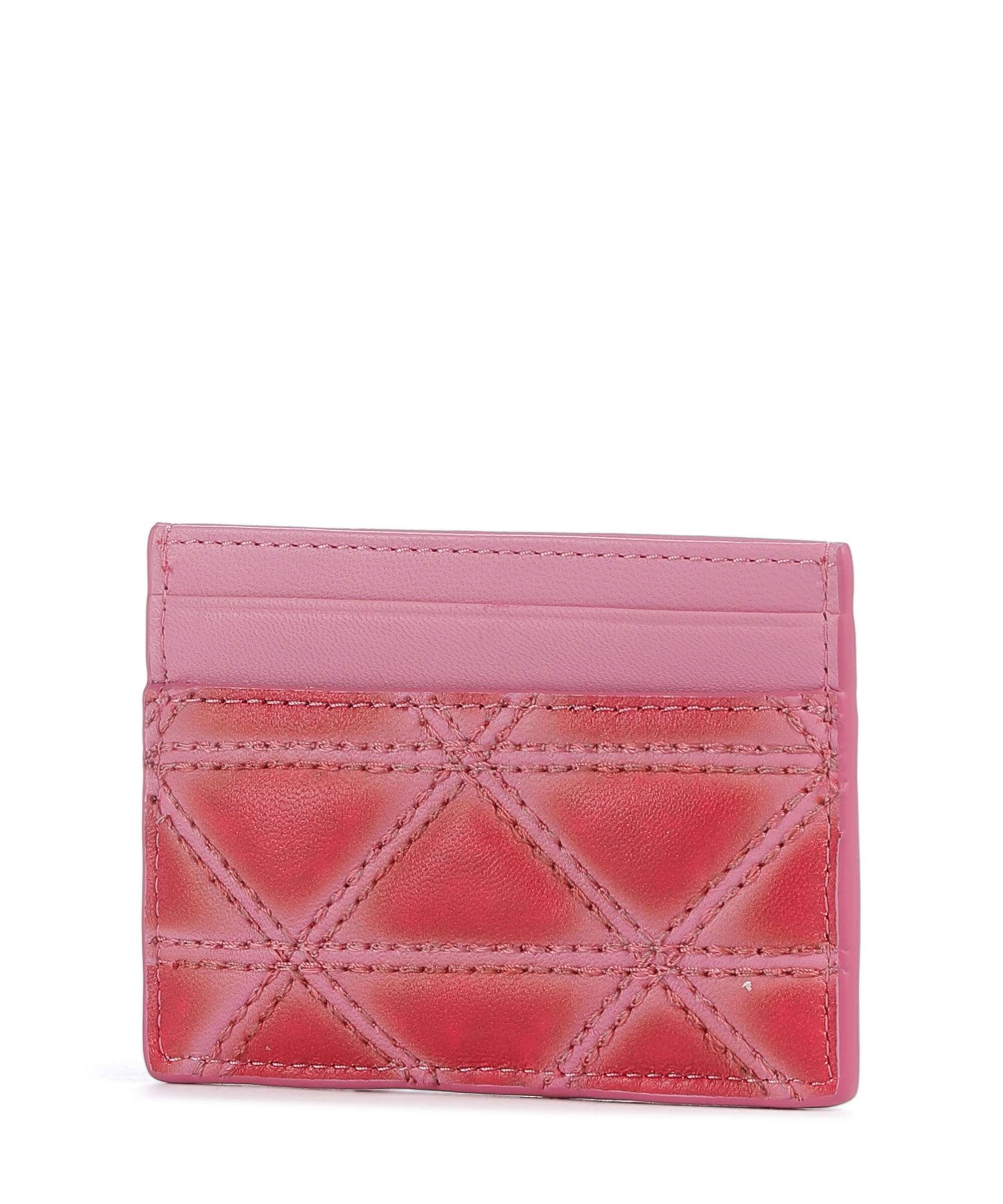 Vivienne Westwood Quilted Nappa Print Credit card holder pink/red - Image 2