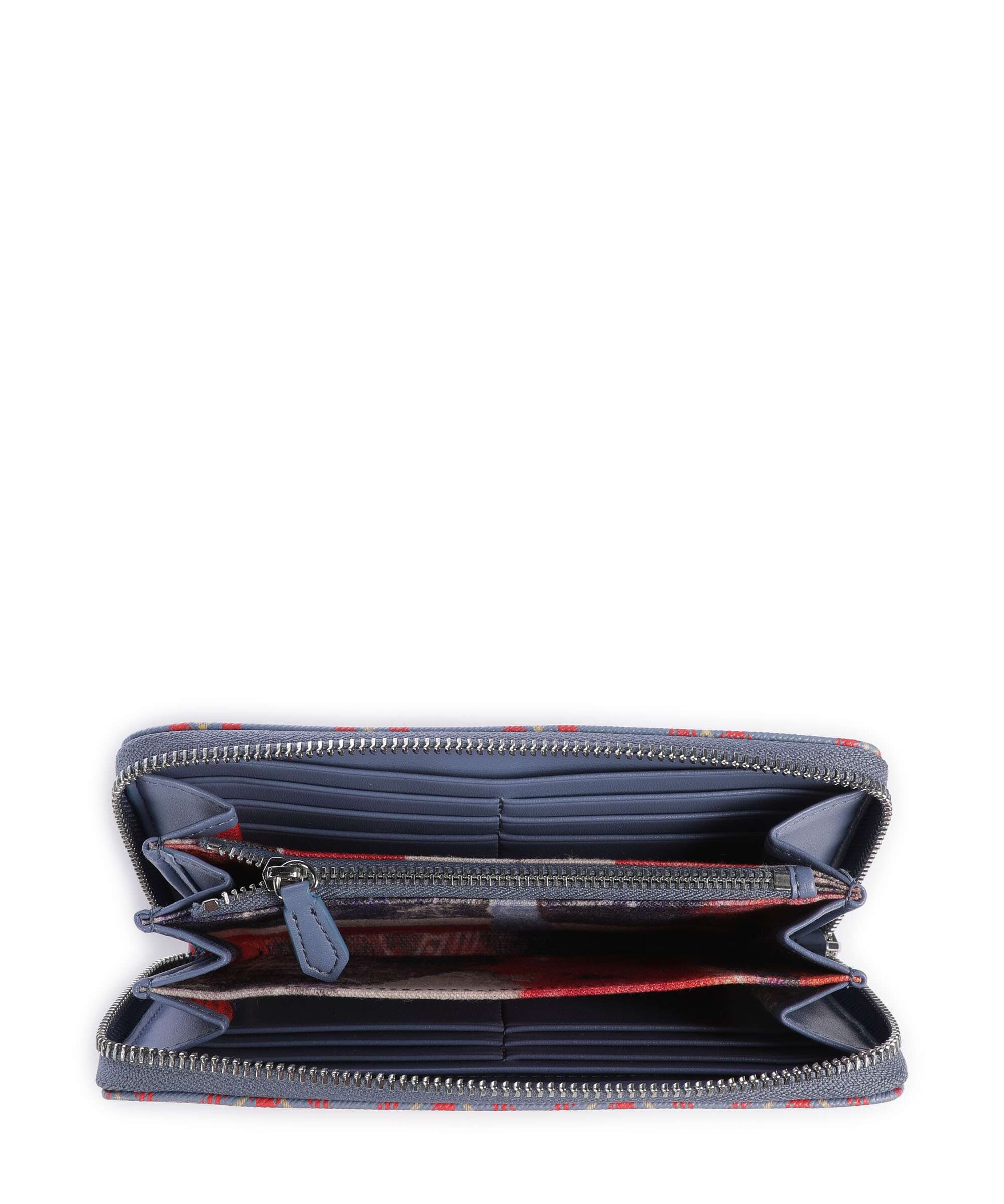 Vivienne Westwood Saffiano Printed Classic Wallet blue/orange tartan - Image 2