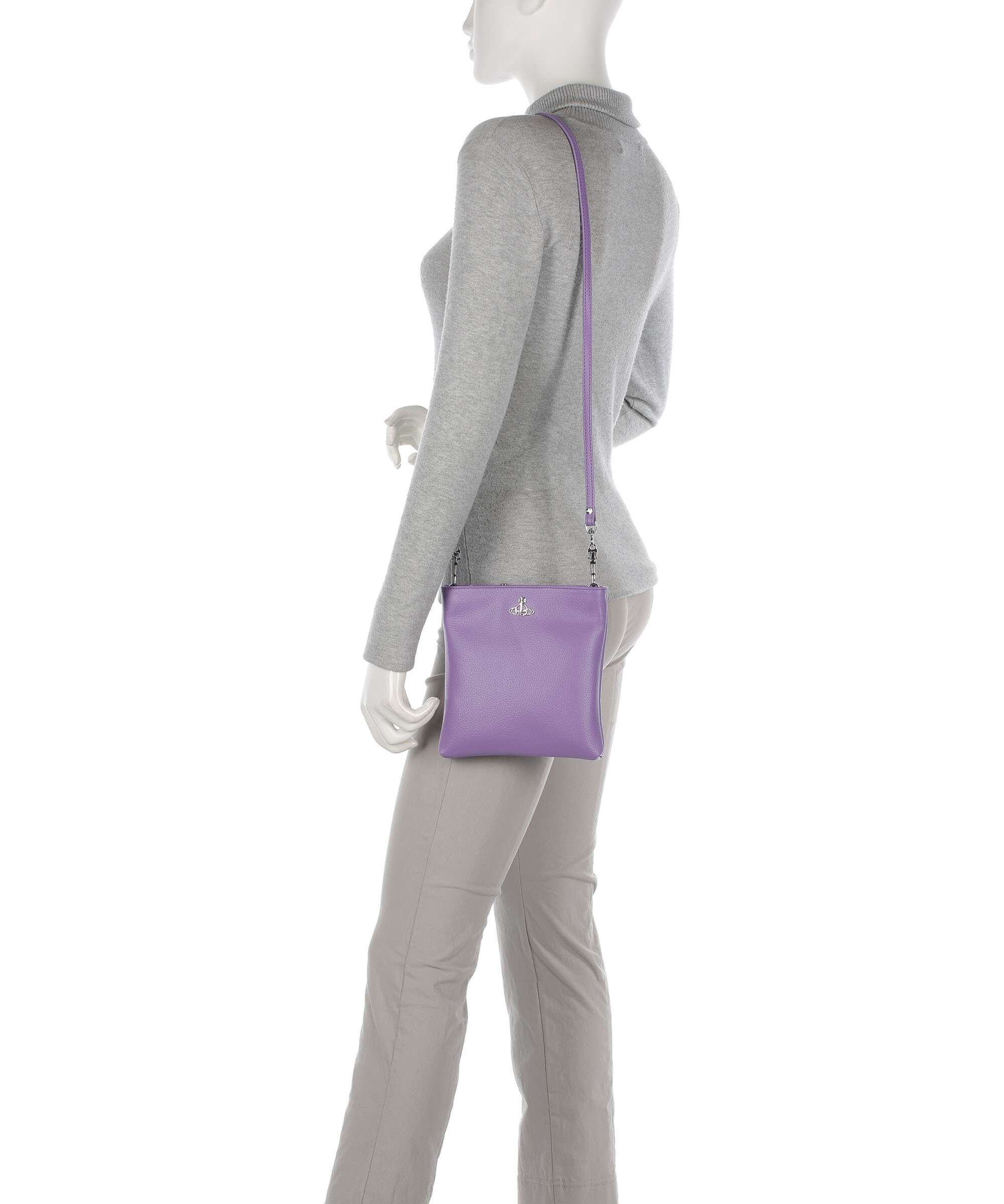 Vivienne Westwood Squire Square Re-Vegan Grain Crossbody bag purple - Image 3