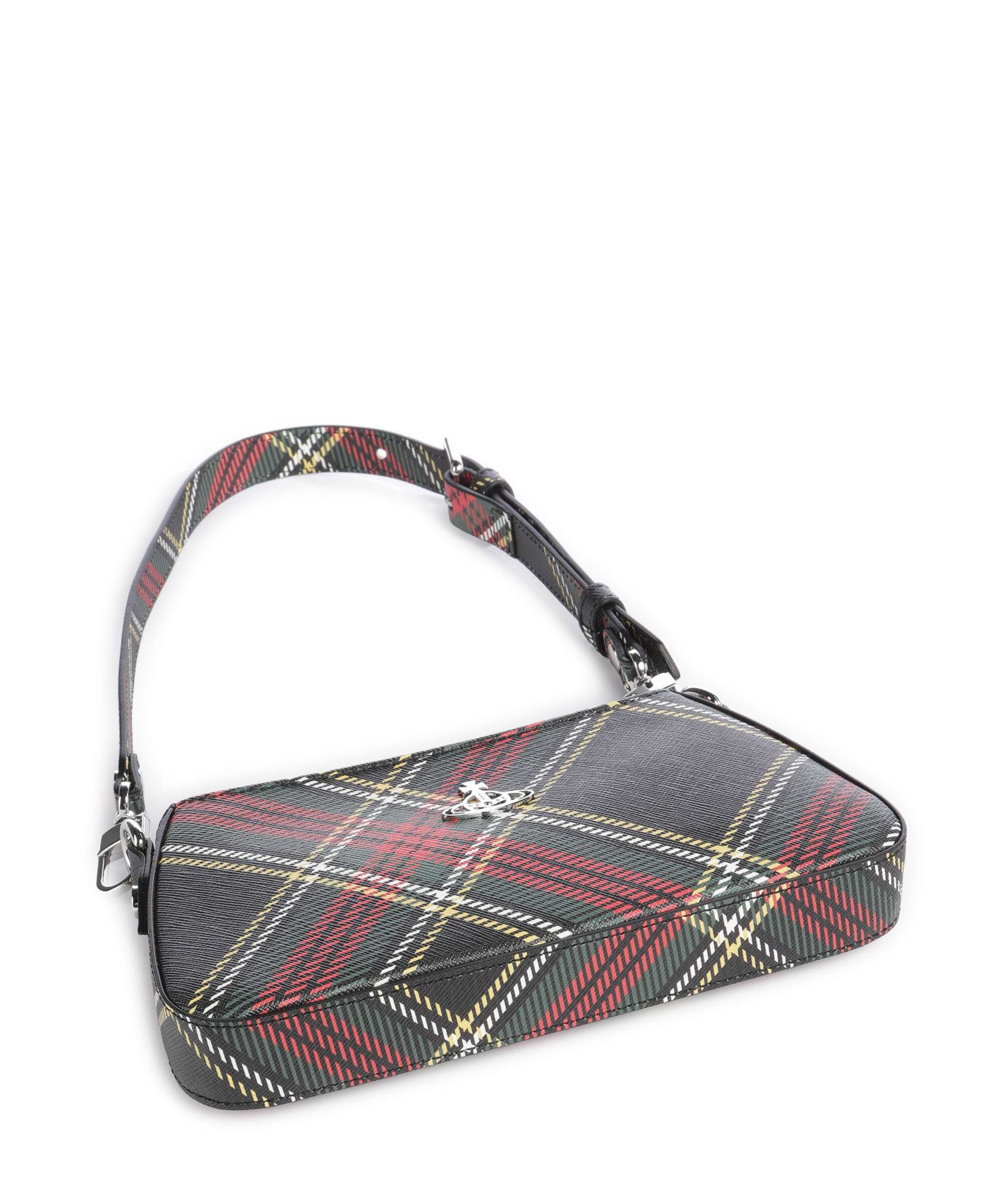 Vivienne Westwood Tasha Saffiano Printed Shoulder bag chelsea tartan - Image 5