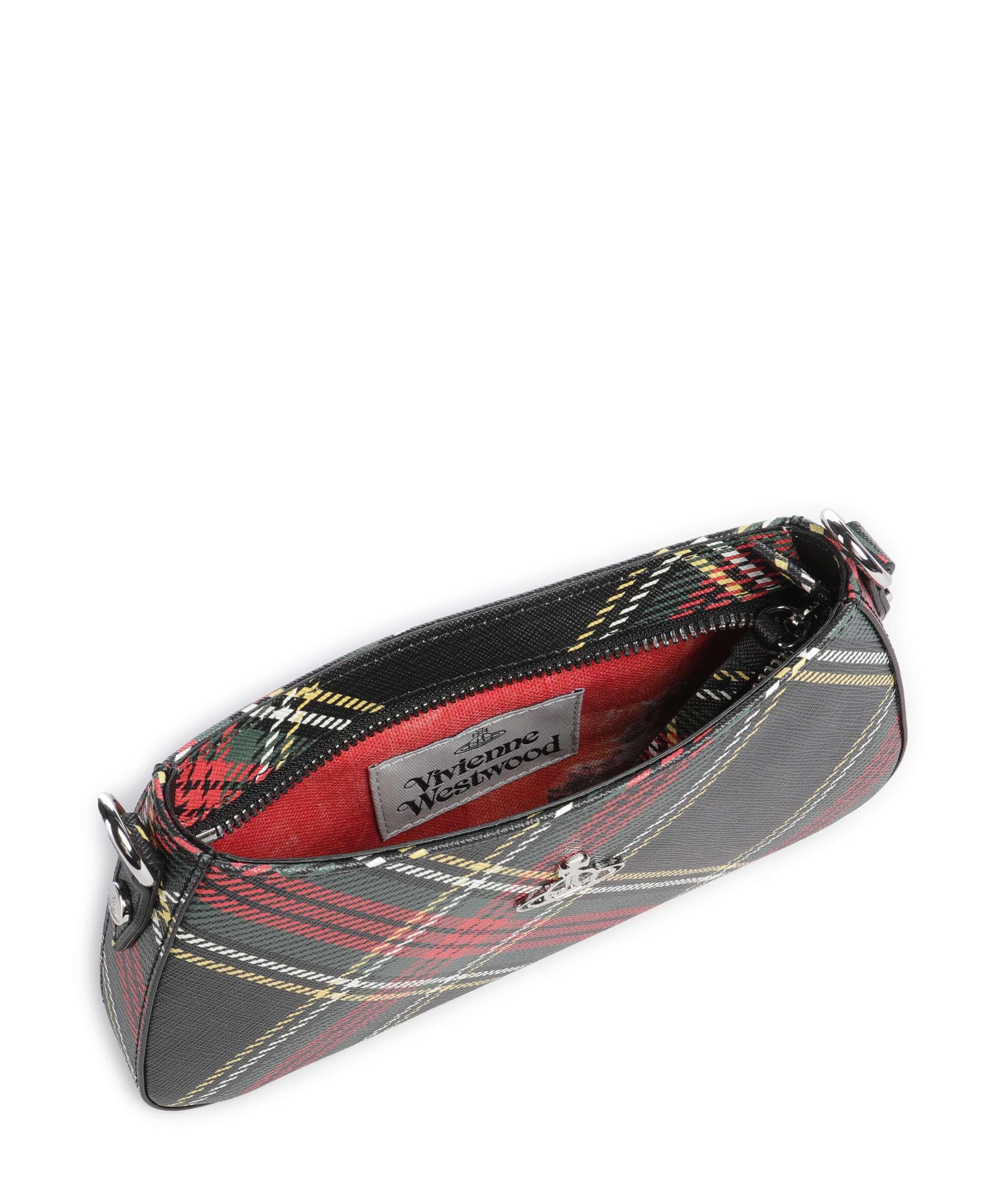Vivienne Westwood Tasha Saffiano Printed Shoulder bag chelsea tartan - Image 6