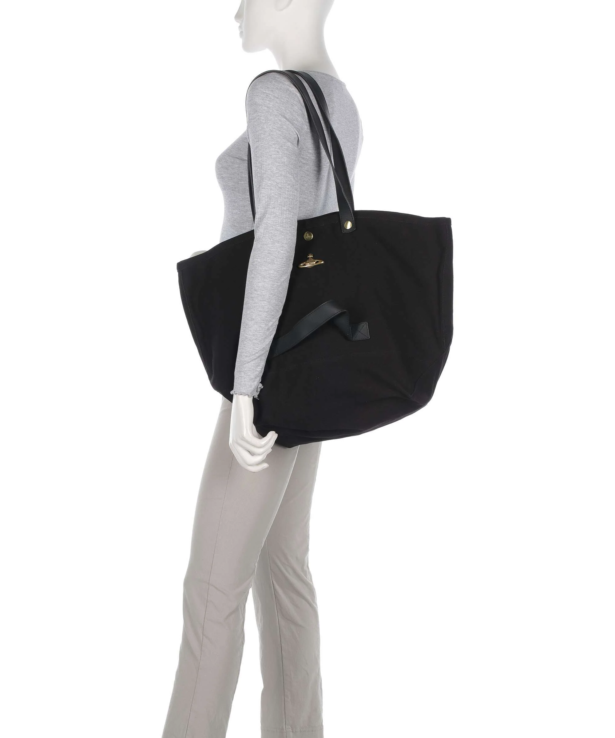 Vivienne Westwood Utility Canvas Tote bag black - Image 3