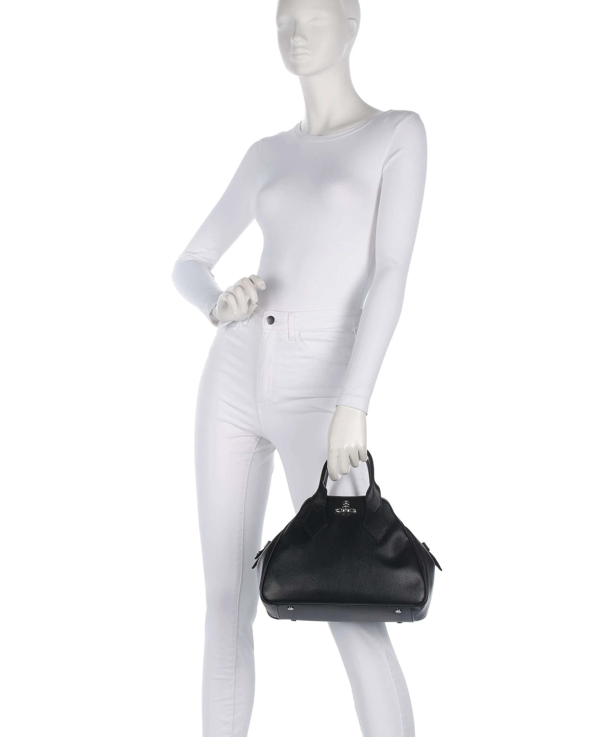 Vivienne Westwood Yasmine Grain Medium Handbag black - Image 3