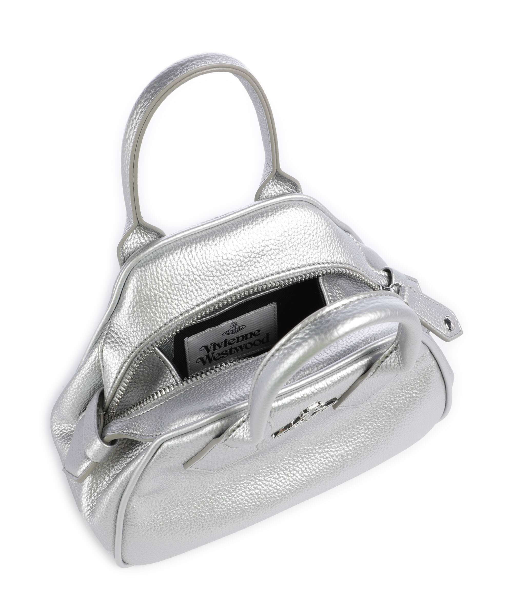 Vivienne Westwood Yasmine Grain Small Handbag silver - Image 6