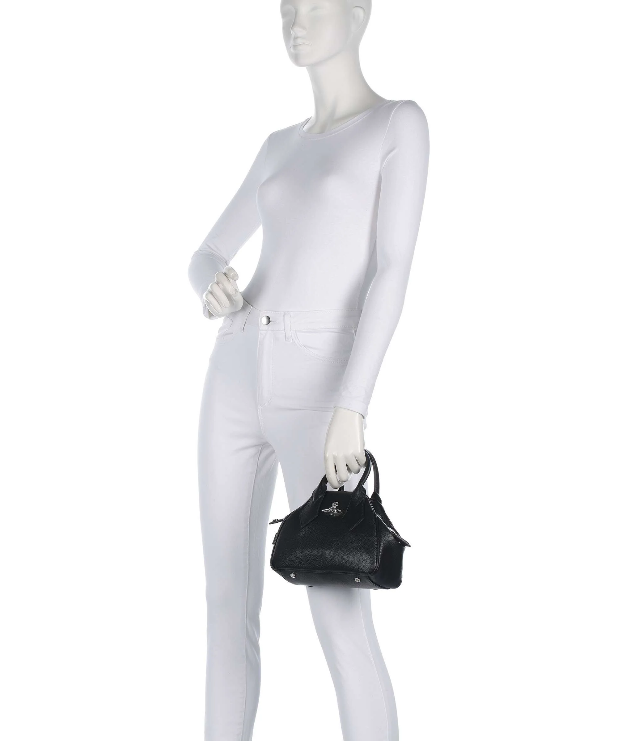 Vivienne Westwood Yasmine Grain Small Handbag black - Image 3