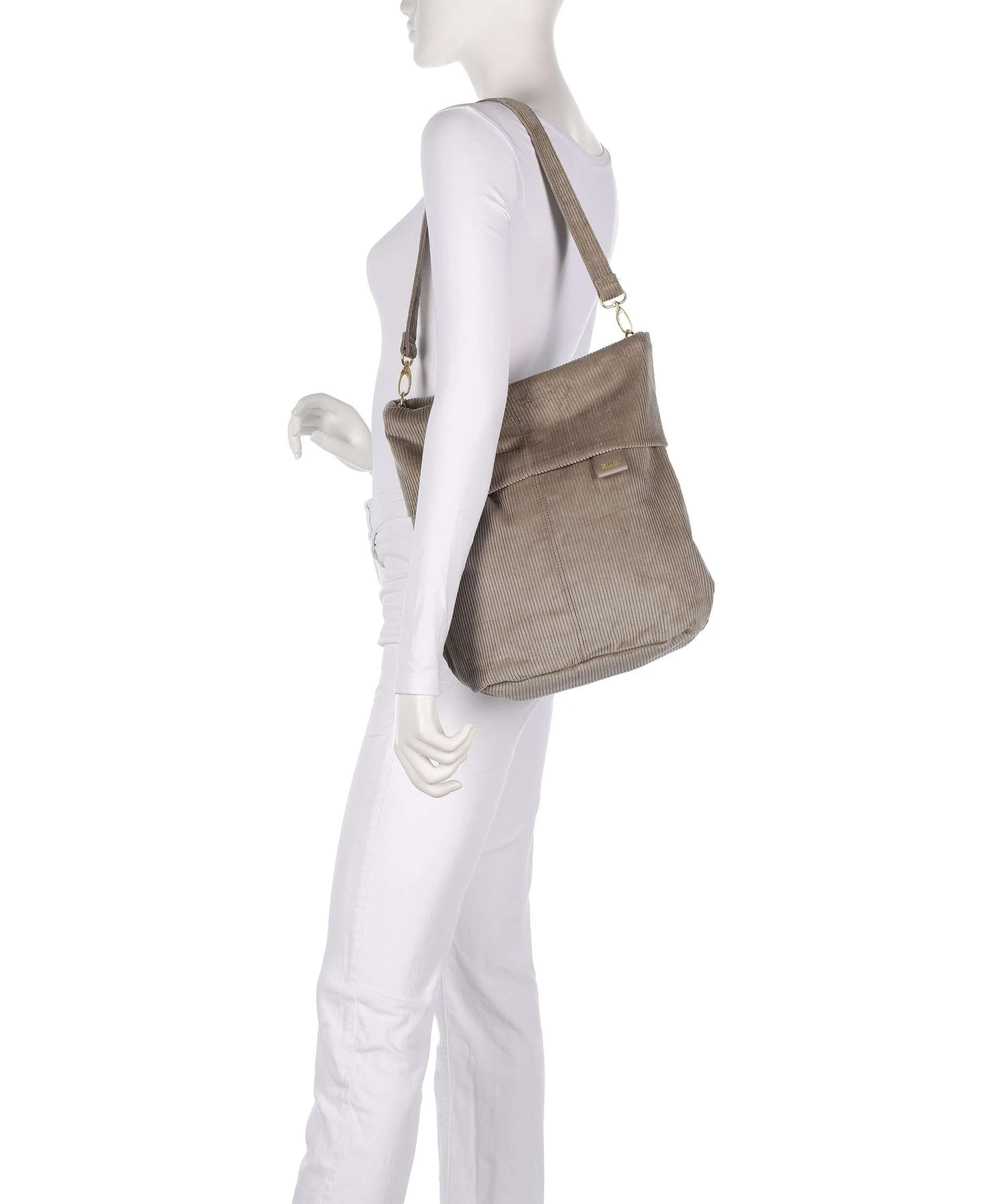 Zwei Mademoiselle.M M12 Hobo bag cord mocca - Image 3
